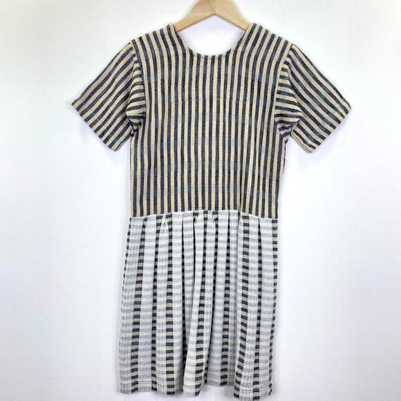 Ace & Jig Women's Paz Dress Chester Brown Sz XS Short Sleeve Fall Neutral Preppy - Picture 7 of 9